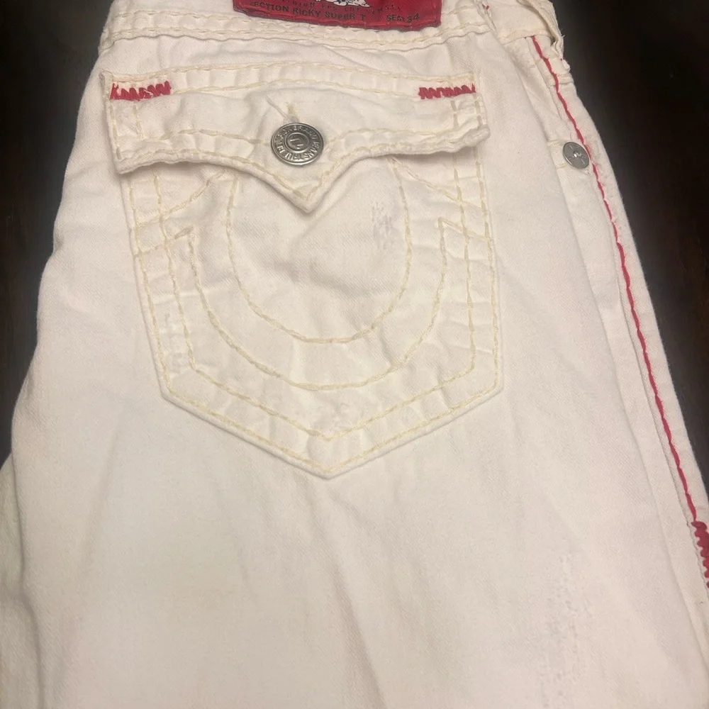 True Religion men Off-White Jeans